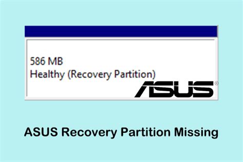 How To Fix ASUS Recovery Partition Missing