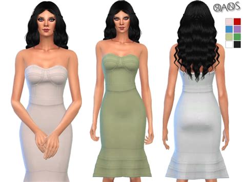 The Sims Resource Bandage Flounce Bodycon Dress