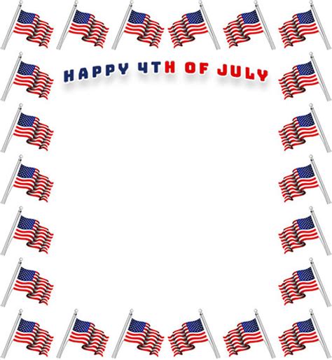 Free 4th Of July Border Graphics Clipart Frames
