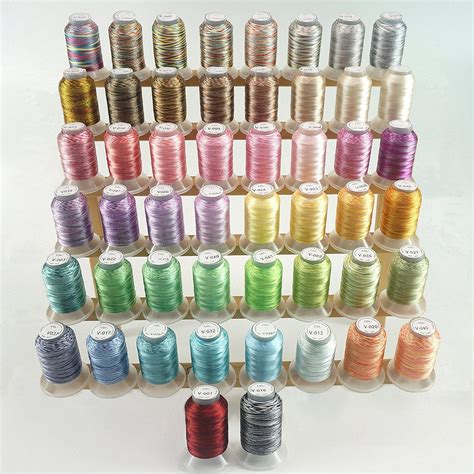 variegated colors embroidery machine thread new brothread