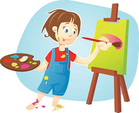 Royalty Free Child Artist Clip Art Vector Images And Illustrations Istock