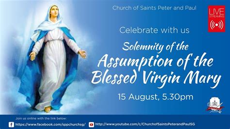 Catholic Mass Online Solemnity Of The Assumption Of The Blessed