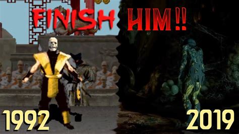The Evolution Of Mortal Kombats Finish Him 1992 2019 Youtube