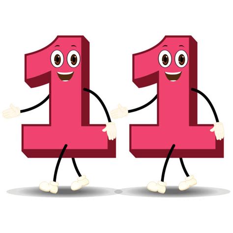 Number Eleven Cartoon Illustrations Royalty Free Vector Graphics