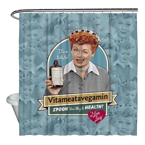 I Love Lucy Vita Shower Curtain I Love Lucy Vitameatavegamin I Love