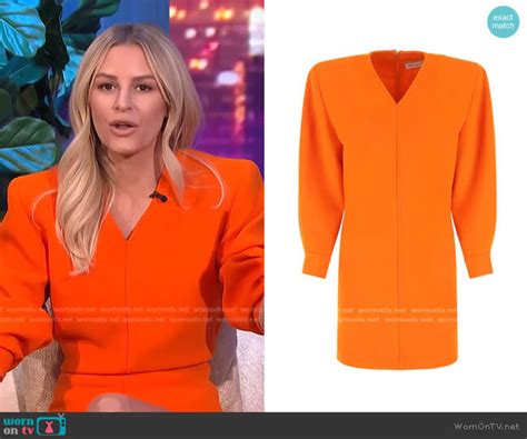 Wornontv Morgans Orange V Neck Mini Dress On E News Nightly Pop