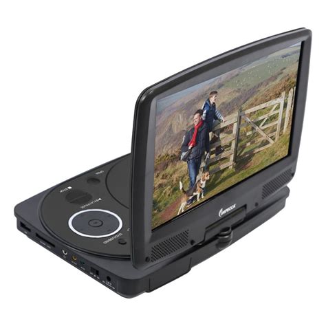 9 Inch Swivel Portable Dvd Player Black