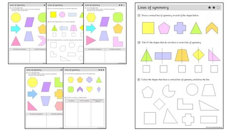 Lines Of Symmetry Worksheets Primary Stars Education