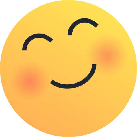 Blush Emoji Emoticon Happy Joy Love Reaction Icon