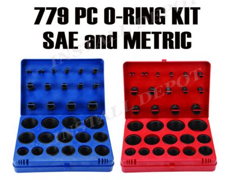 779 Pcs Sae And Metric Rubber O Ring Washer Assortment Kit Automotive
