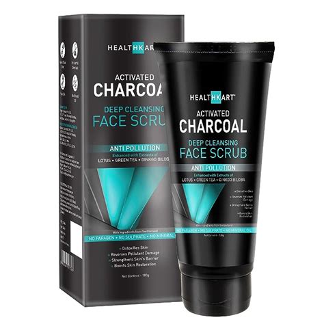 Healthkart Activated Charcoal Deep Cleansing Face Scrub 100 G Amazon