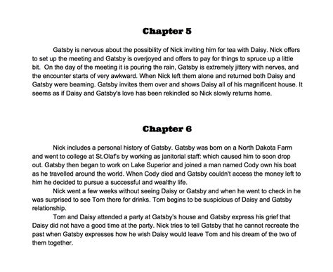 Notes On The Great Gatsby