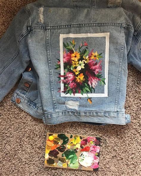 Gucci inspired painted jeans with a floral design. aesthe1975tics - Dana: The design for the jacket that's in ...
