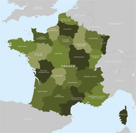 Map Of France French Regions Royalty Free Editable Base Map The Best