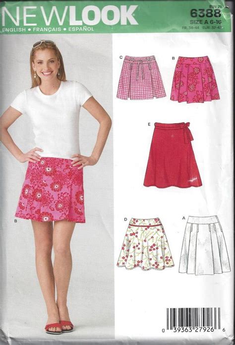 New Look 6388 Pattern For Misses Skirt 5 Styles