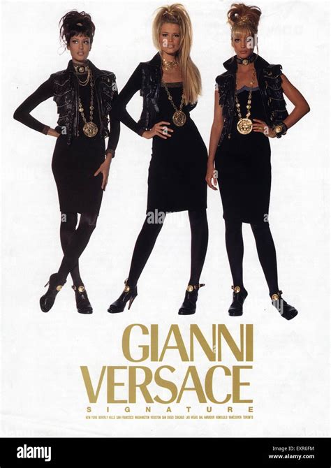 1990s Uk Versace Magazine Advert Stock Photo Alamy