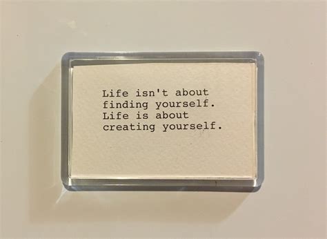 Life Quote Acrylic Fridge Magnet Hand Typed Typewriter Quote With