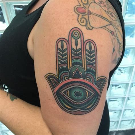 Hamsa Tattoo On Sleeve Tattoos Hamsa Tattoo Design Polynesian Tattoo