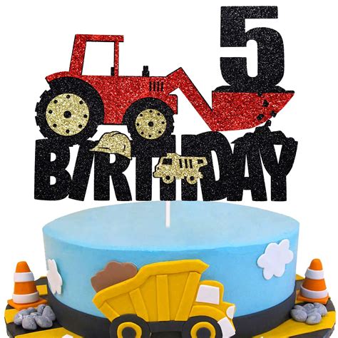 Buy Migeaks Engineering Truck St Happy Birthday Cake Topper Construction Thesuppliesme
