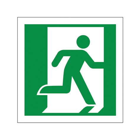 Emergency Exit Sign Man Running Out Fire Exit Vector