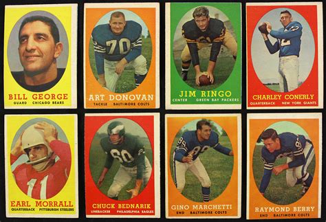 Lot Detail 1958 Topps Football Trading Cards Lot Of 83 Cards