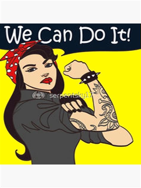 Punk Rock Feminism We Can Do It Poster For Sale By Serpentsky17 Redbubble