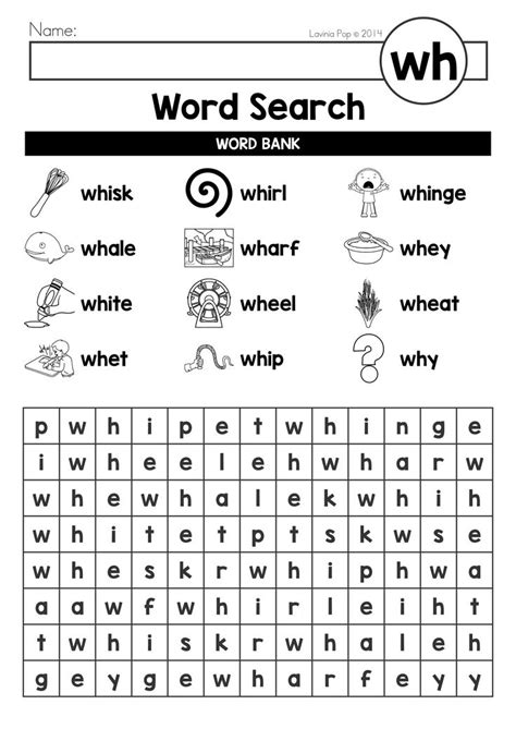 Free Digraph Wh Phonics Word Work Multiple Phonograms Phonics