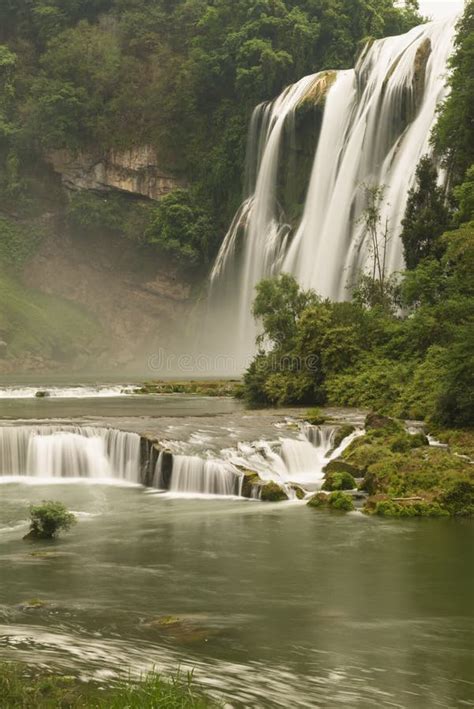 Spectacular Huangguoshu Waterfall Group Stock Image Image Of Vertical