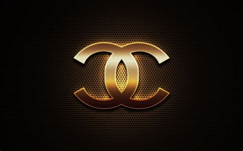 Download Metallic Glitter Chanel Logo Wallpaper