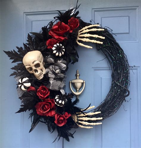Excited To Share This Item From My Etsy Shop Skeleton Wreath Front