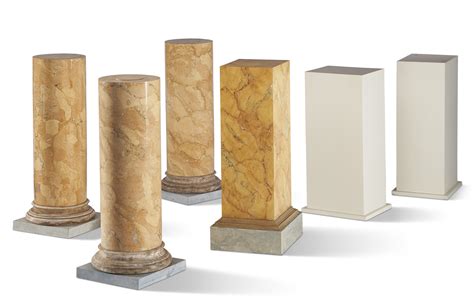 A Group Of Four Faux Marble Pedestals Modern Christies