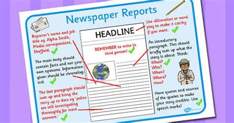 Our resource is an excellent start for children to understand how to write and structure their own news reports at ks2. Template.net 8 Newspaper Report Templates Illustration ...