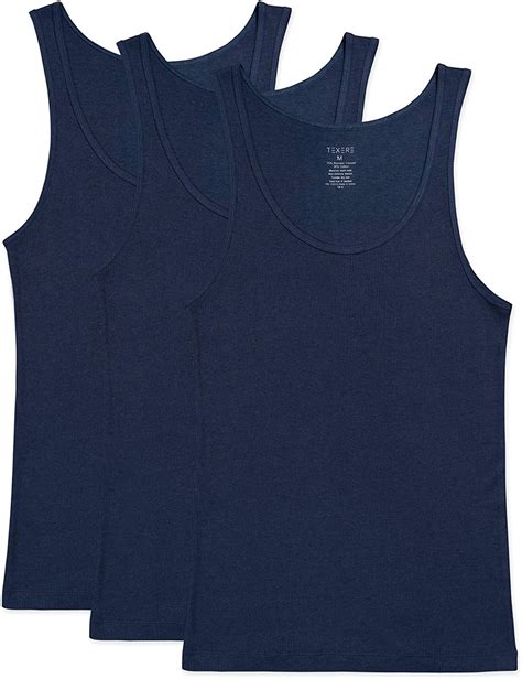 Texere Mens Bamboo Viscose Ribbed Tank Remie Midnight Blue S T