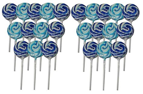 Swirl Lollipops Light Blue Blueberry And Other Confectionery At