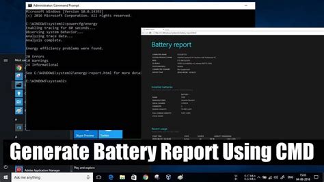 Powercfg How To Check Battery Health Report And Energy Report In