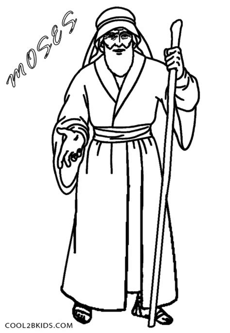 Dibujos de Moisés para colorear Páginas para imprimir gratis