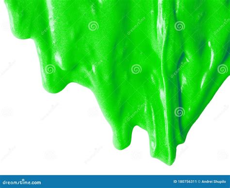 Green Slime Is Isolated On A White Background Stock Image Image Of
