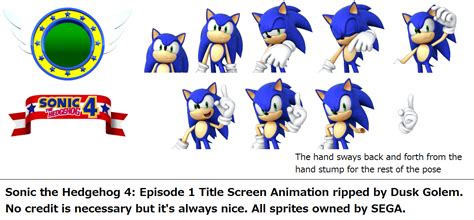 Wii Sonic The Hedgehog 4 Episode I Title Screen The Spriters