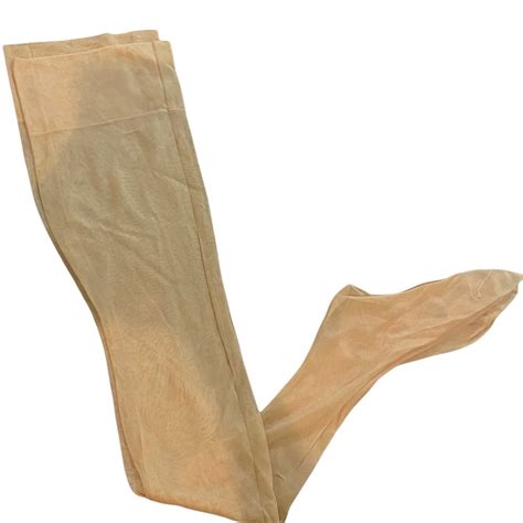 1960 s vintage nude sheer stockings deadstock gem
