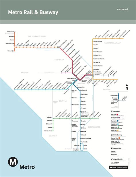 Updated Official Map Los Angeles Metro Rail And Transit Maps