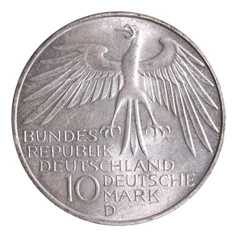 Germany Federal Republic 1972d Silver 10 Mark Munich 1972 Olympics