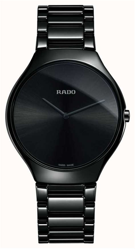 Rado True Thinline High Tech Ceramic Black Dial Watch R27741182 First