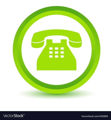 Green Telephone Icon Royalty Free Vector Image