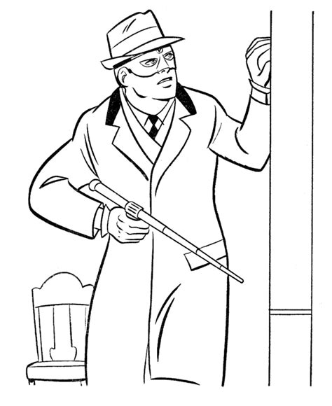 Green Hornet And Kato Coloring Pages Green Hornet Stalks A Bad Guy