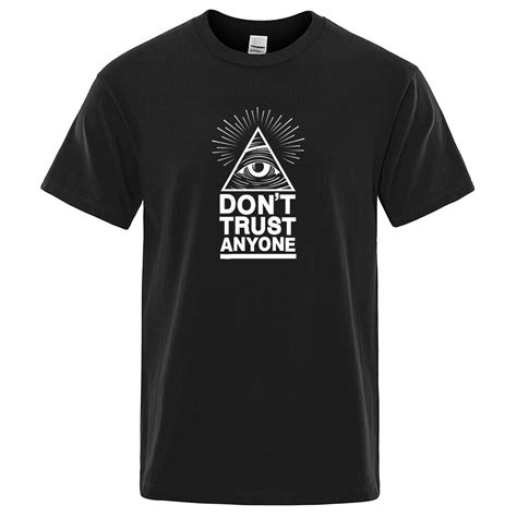 Camiseta de verão não confie em ninguém illuminati todos os olhos vendo