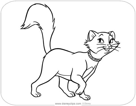 Cute halloween coloring pages, cats, witches, scary coloring pages + more! The Aristocats Coloring Pages | Disneyclips.com