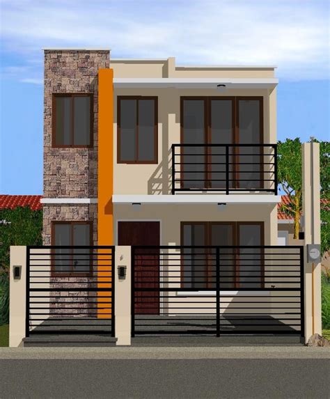 2 Storey Minimalist Exterior Narrow House Designs Philippines House