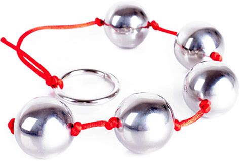 Don T Be Shy With Sex Toys Stainless Steel 5 Balls Anal Beads With Ring Vaginal