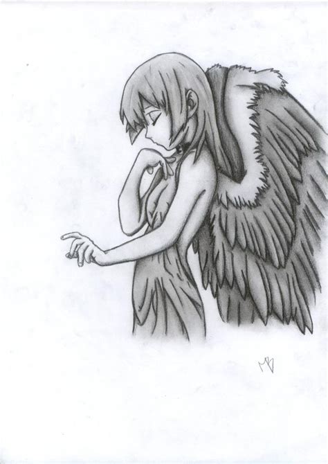 Manga Drawings In Pencil Anime Drawings Of Angels In