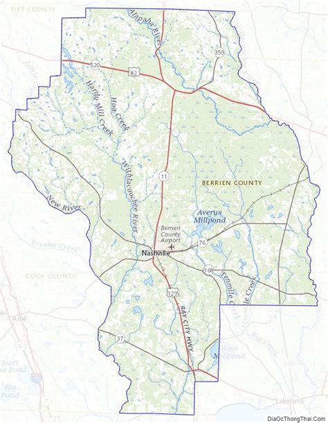 Map Of Berrien County Georgia Thong Thai Real Estate